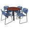 Regency Kee Round Table & Chair Set, Wood, Metal, Polypropylene Top TB42RNDCHBPBK44BE - alternate 1